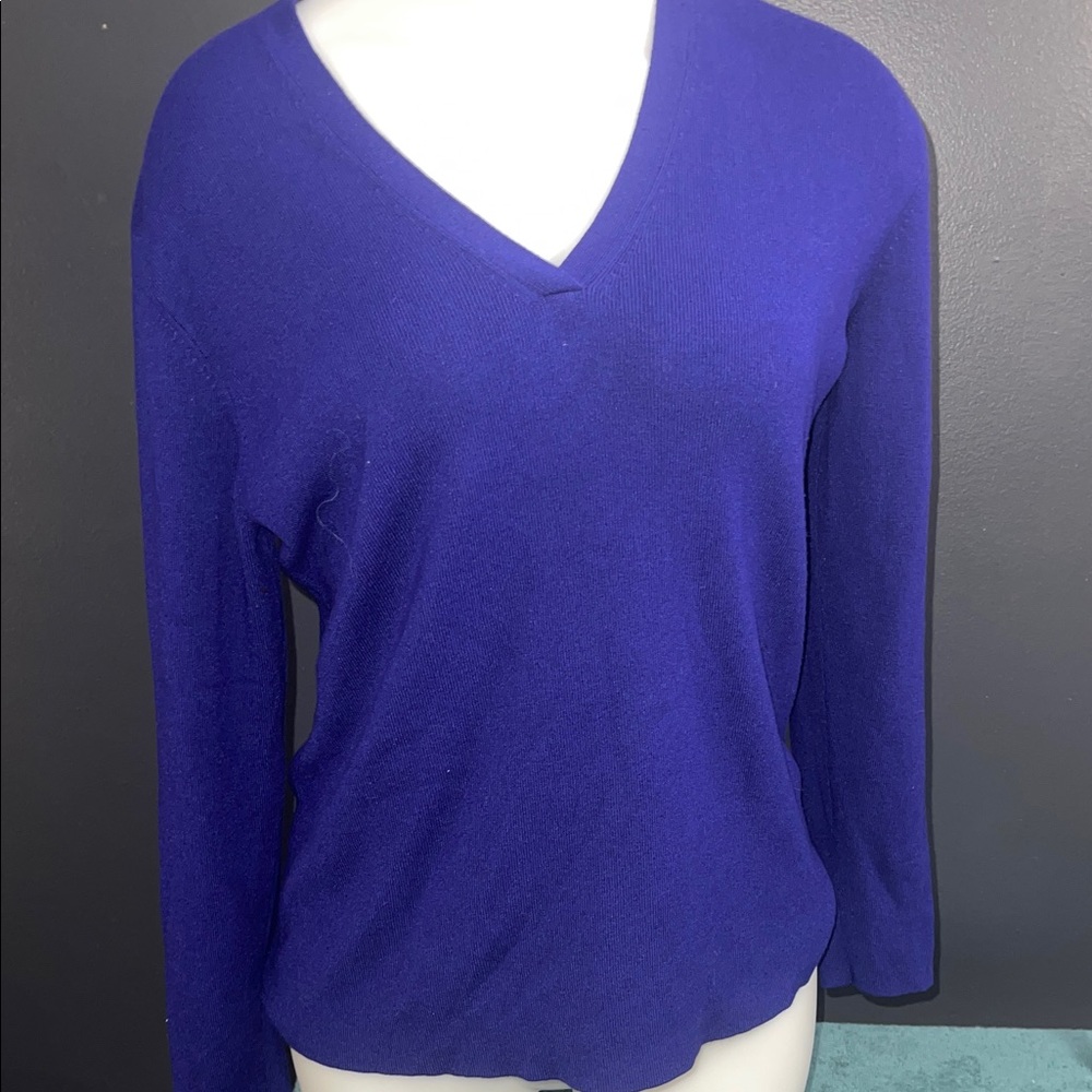 Chico's Royal Blue V-Neck Sweater